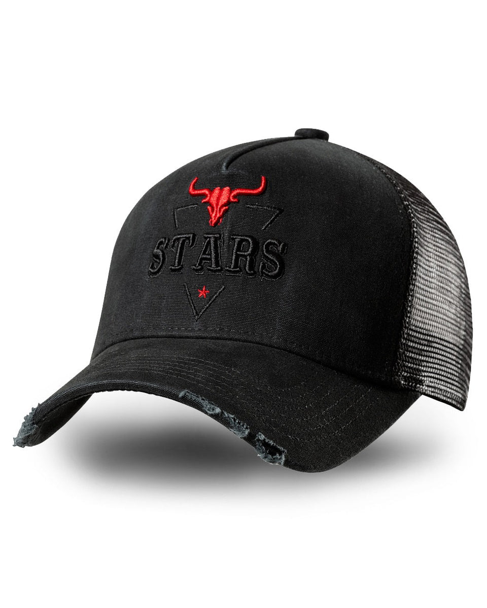 TRUCKER CAP STARS BLACK
