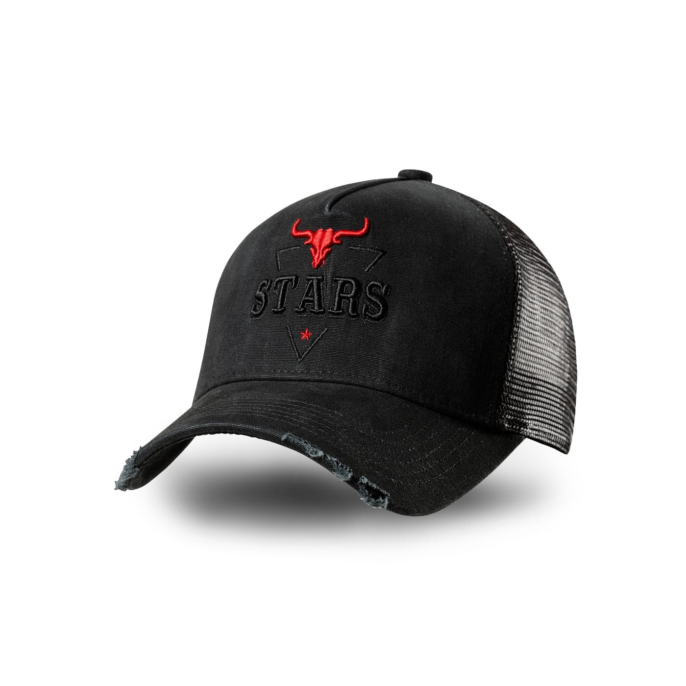 TRUCKER CAP STARS BLACK
