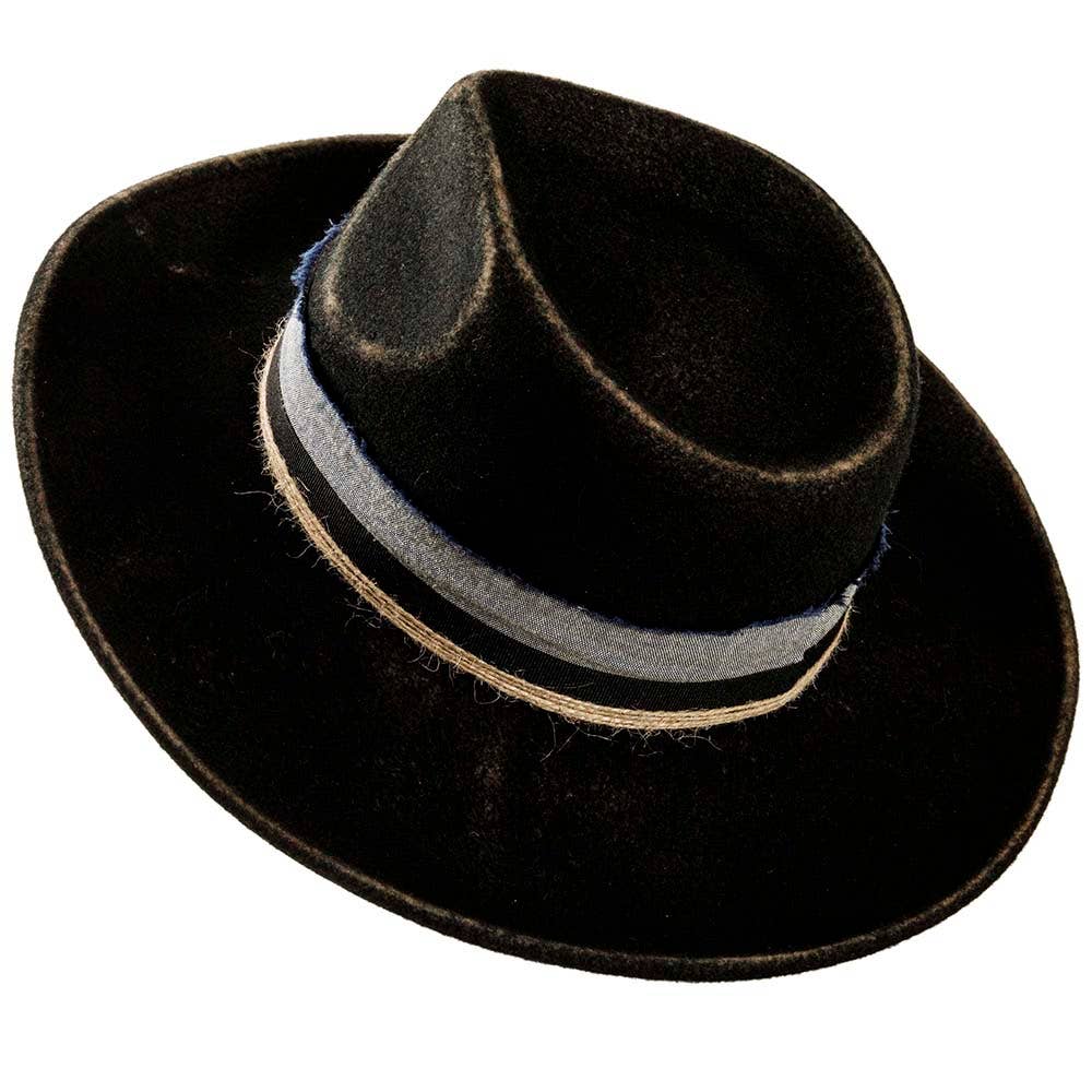 TEARDROP FEDORA HAT SMALL TOWN