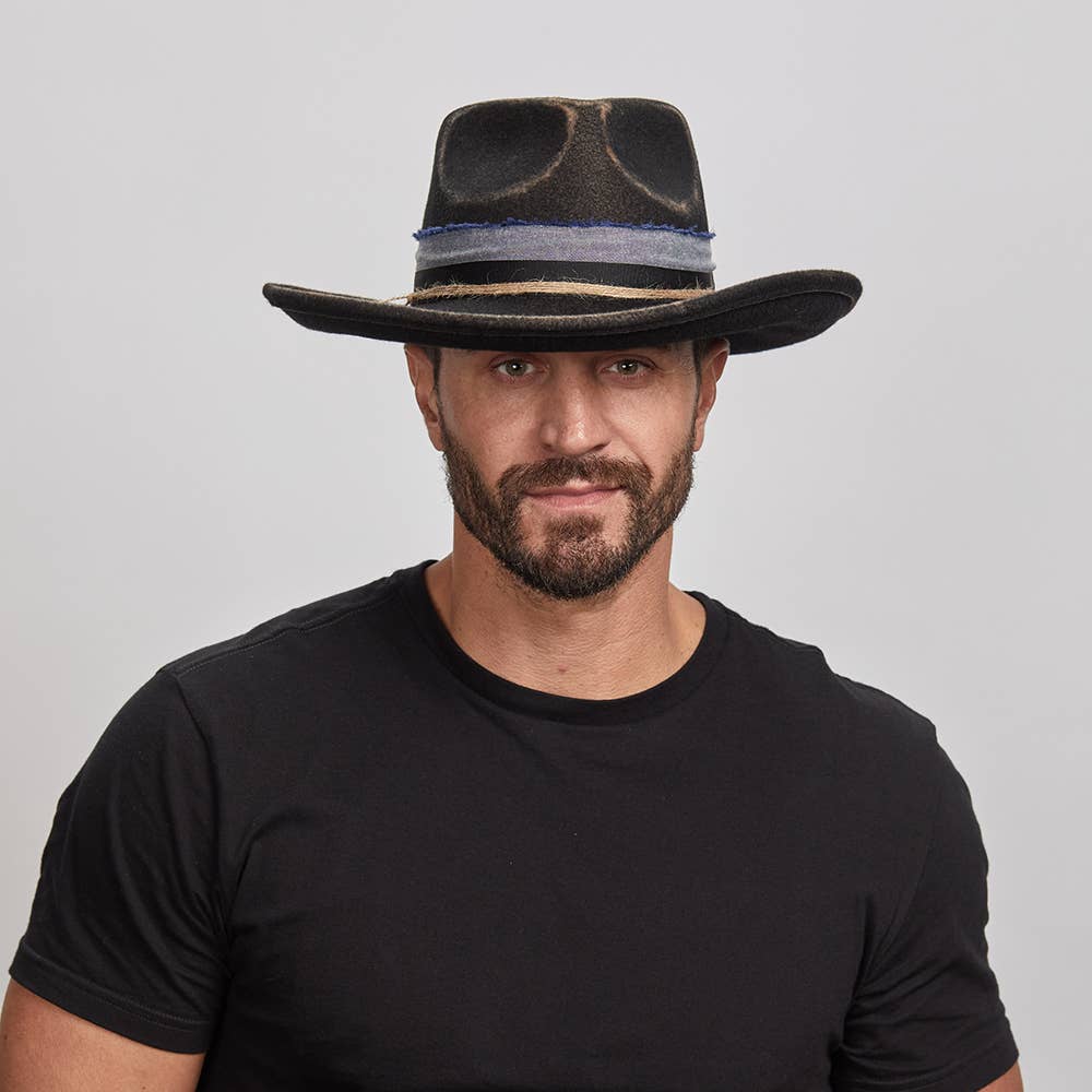 TEARDROP FEDORA HAT SMALL TOWN