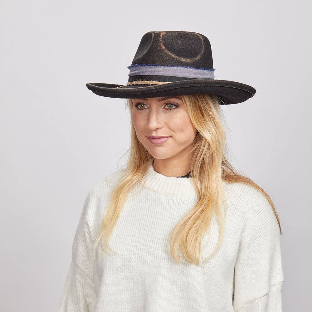 TEARDROP FEDORA HAT SMALL TOWN