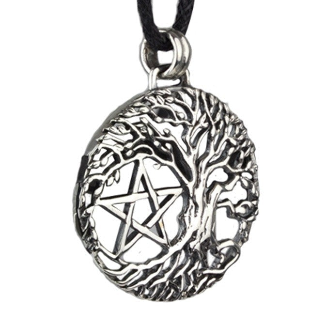 TREE OF LIFE WITH PENTAGRAM SILVER PENDANT