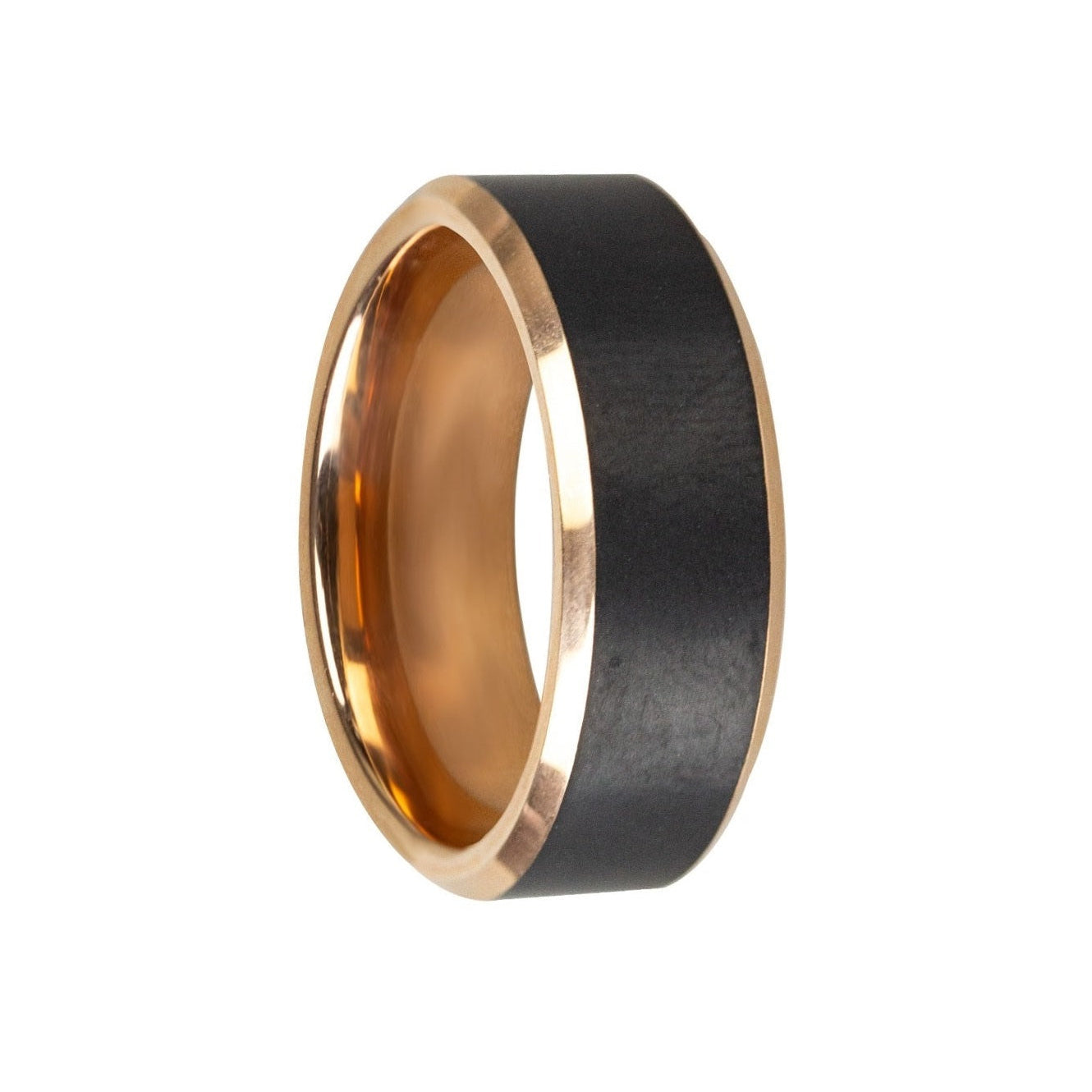 GOLDEN EDGE TUNGSTEN RING