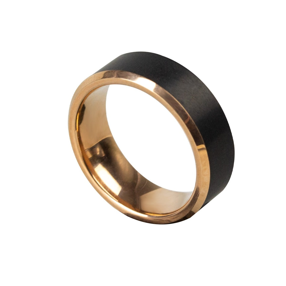 Golden Edge Tungsten Ring