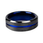 Blue Line Tungsten Ring