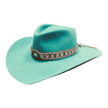 Hatson Turquoise Dream – Handmade Wide-Brim Felt Hat
