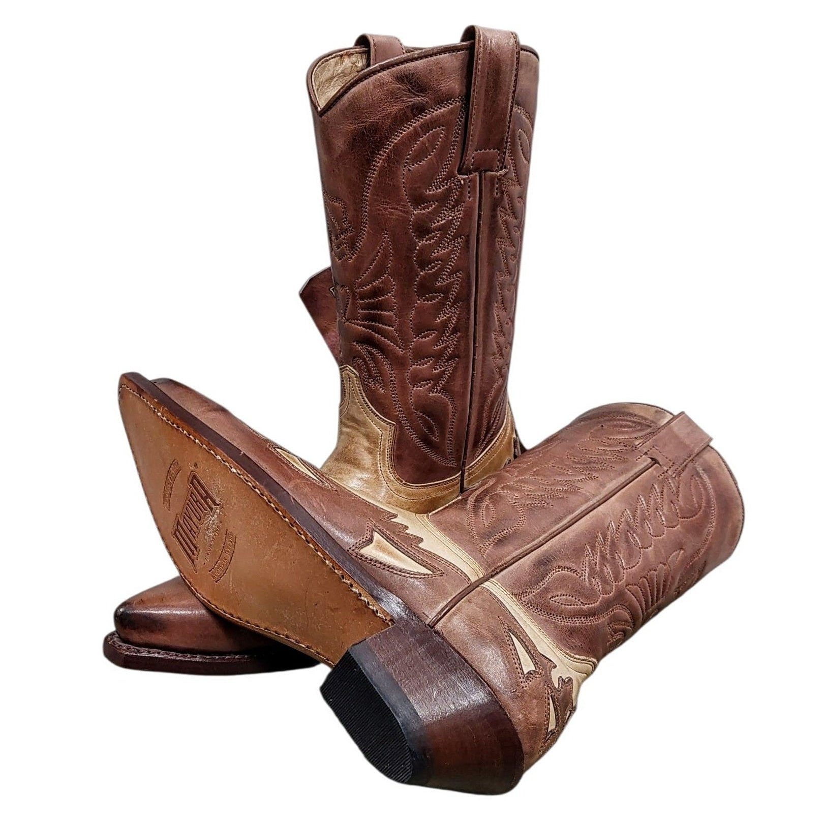 Two color leather Cowboy Boots 1927