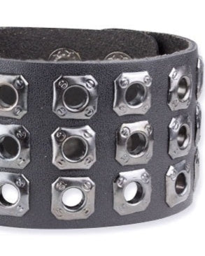 LEATHER BRAIDING + RIVETS