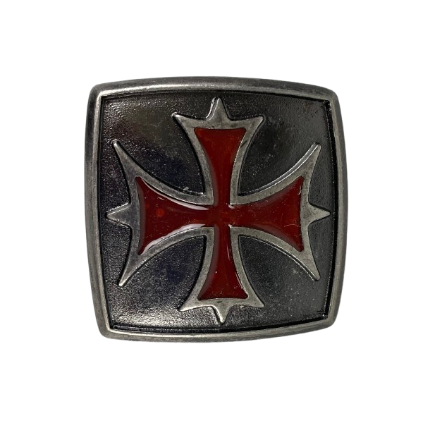 Red Cross Belt Buckle - Cross Pattée Western Buckle | BlackHut ...