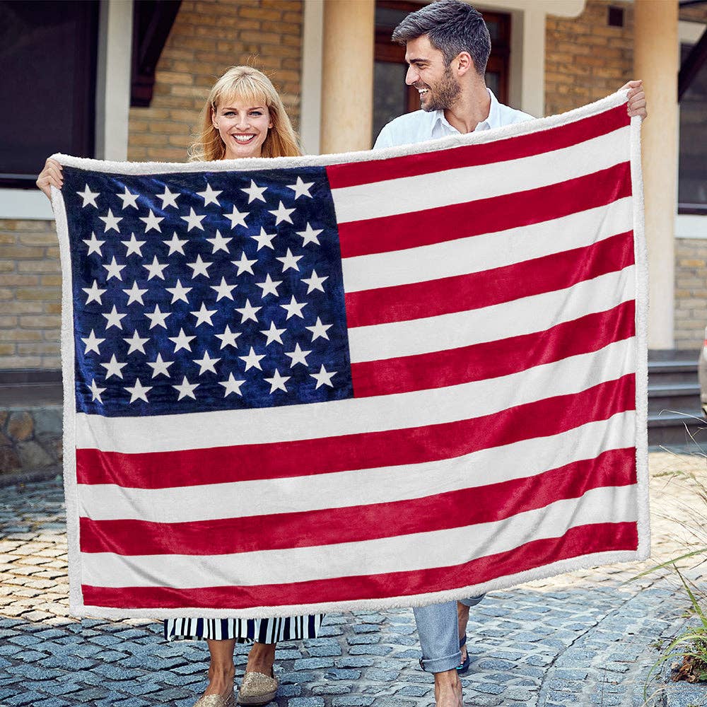 US FLAG SHERPA FLEECE