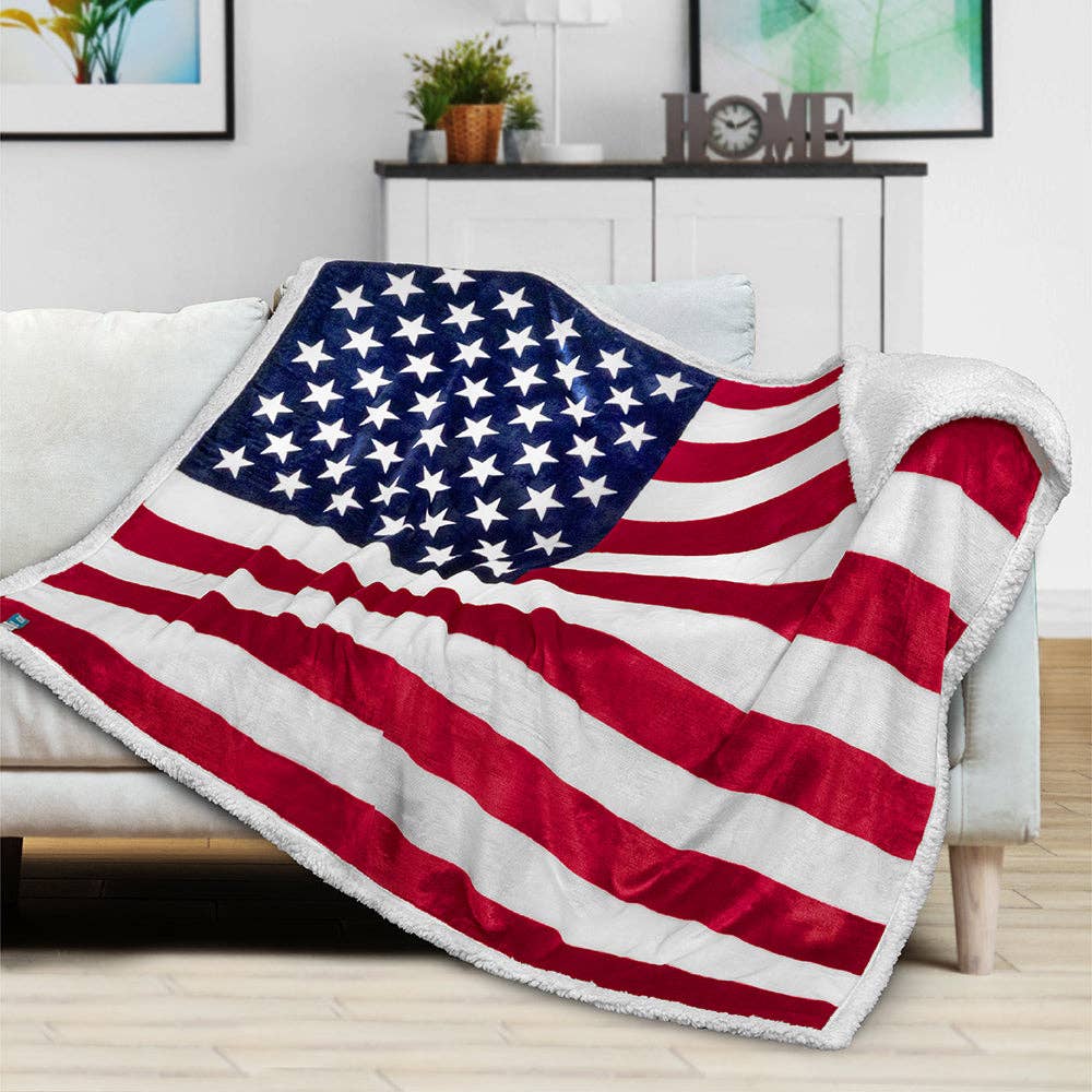 US FLAG SHERPA FLEECE