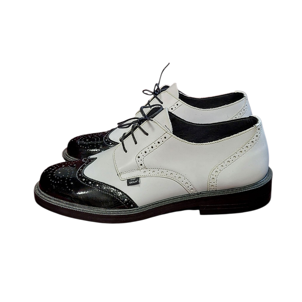 WHITE & BLACK BROGUES SHOES