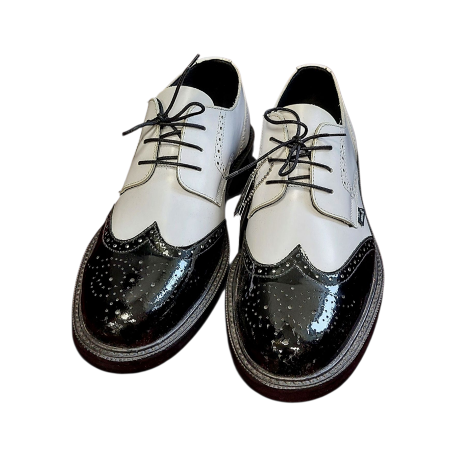 WHITE & BLACK BROGUES SHOES