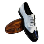 WHITE & BLACK BROGUES SHOES