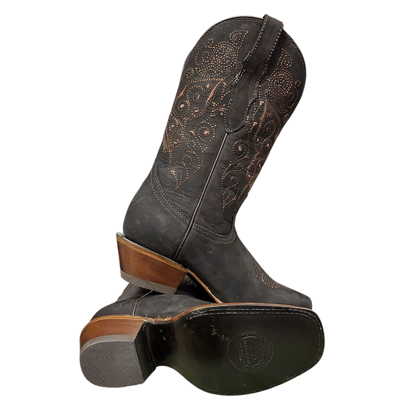 WOMENS NOBUCK LEATHER BOOTS RODEO