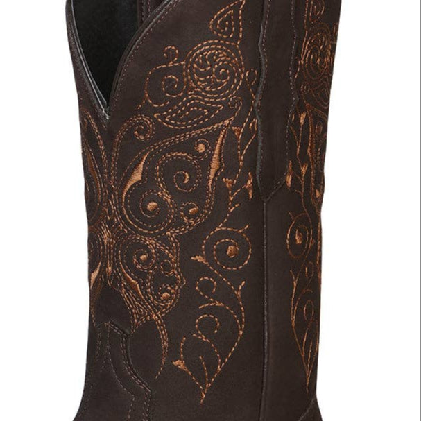 WOMENS NOBUCK LEATHER BOOTS RODEO