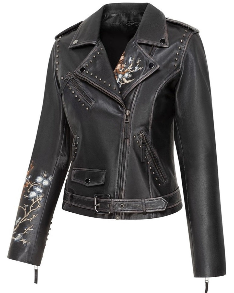 WOMENS SHORT LEATHER JACKET MABEL