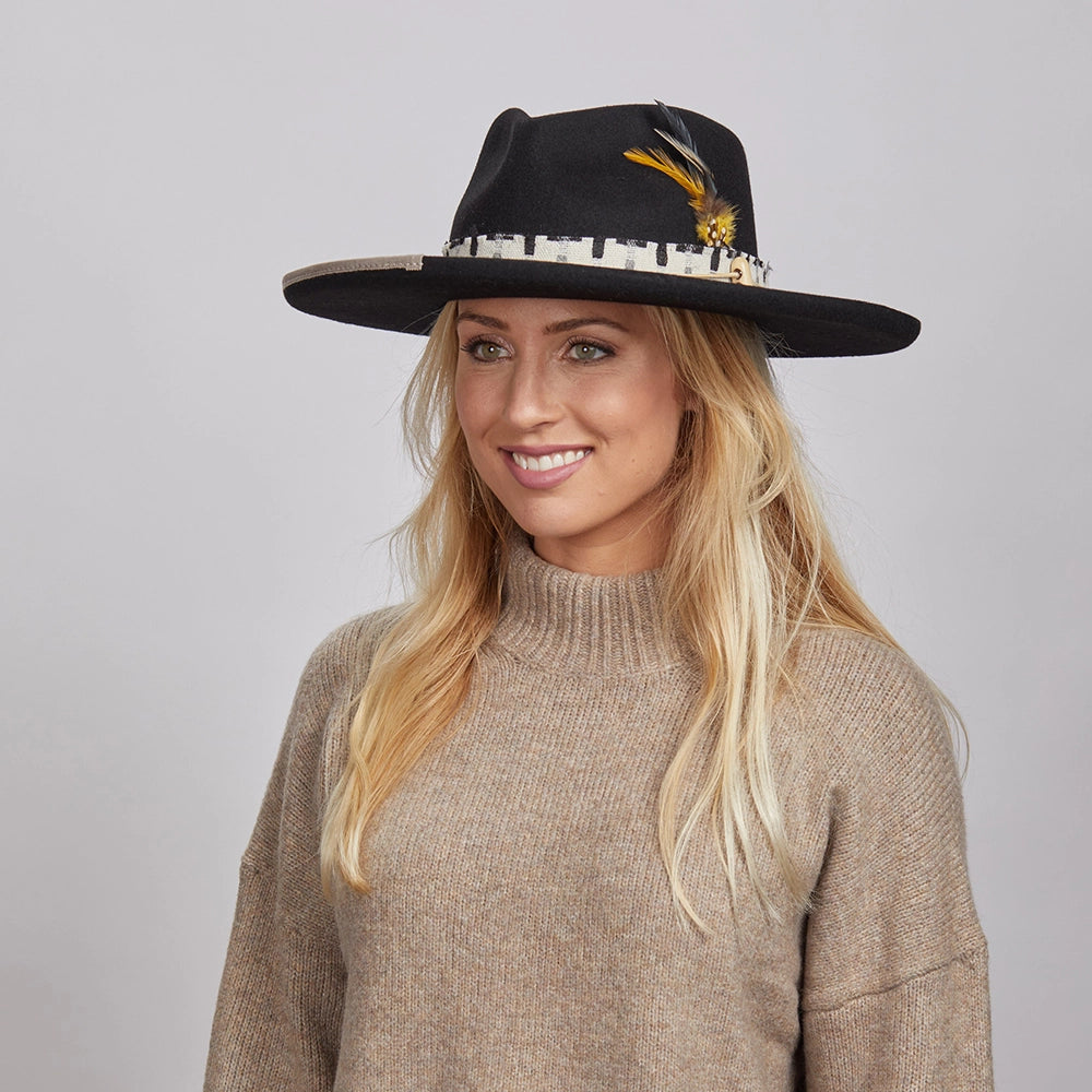 WOOL FELT CURLED BRIM HAT LOUNGE