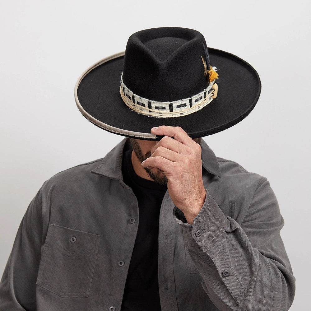 WOOL FELT CURLED BRIM HAT LOUNGE