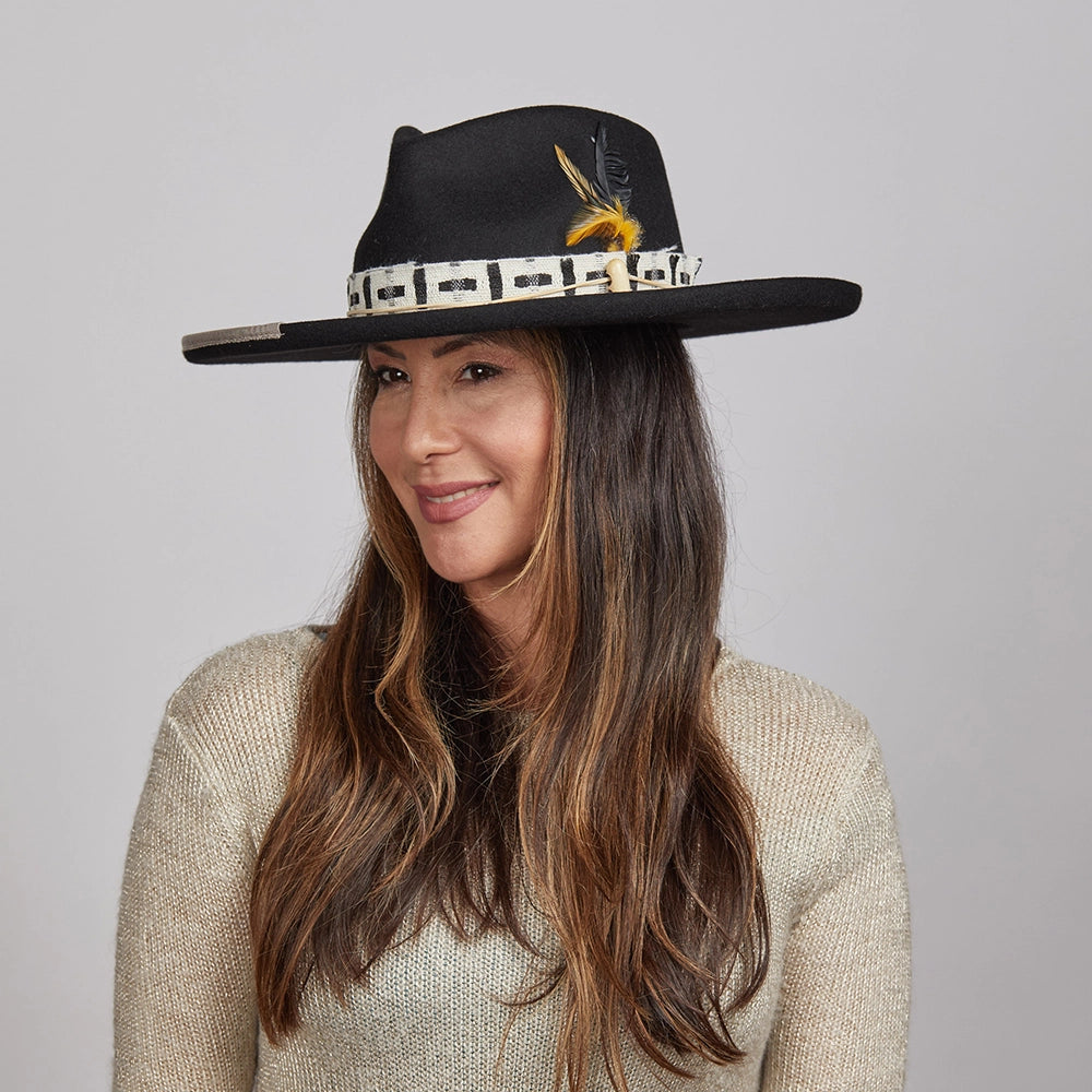 WOOL FELT CURLED BRIM HAT LOUNGE