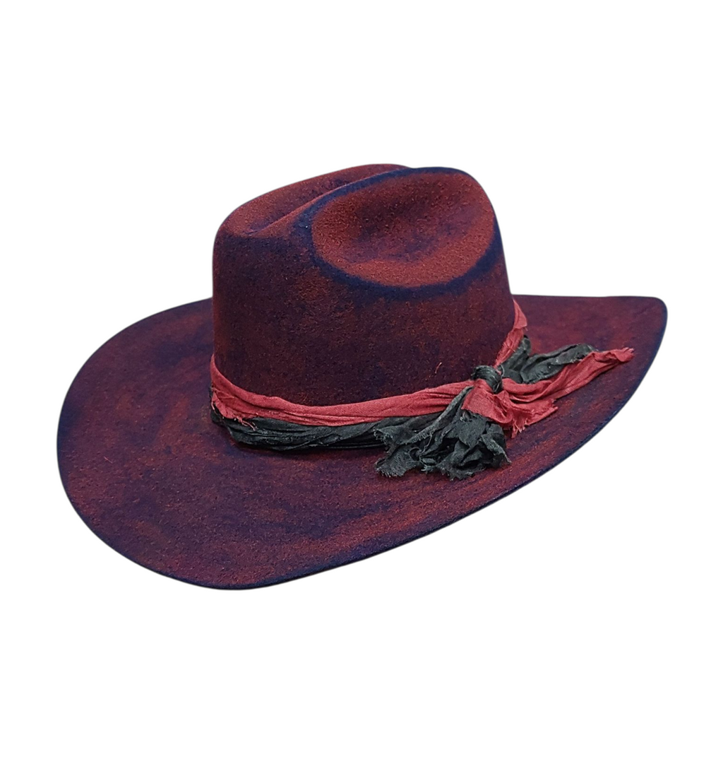 WOOL FELT DISTRESSED HAT SKYLAR