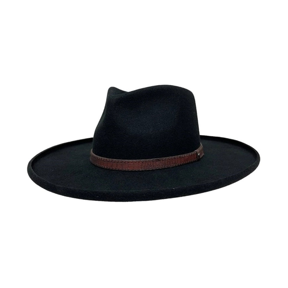 WOOL FELT HAT HUDSON BLACK