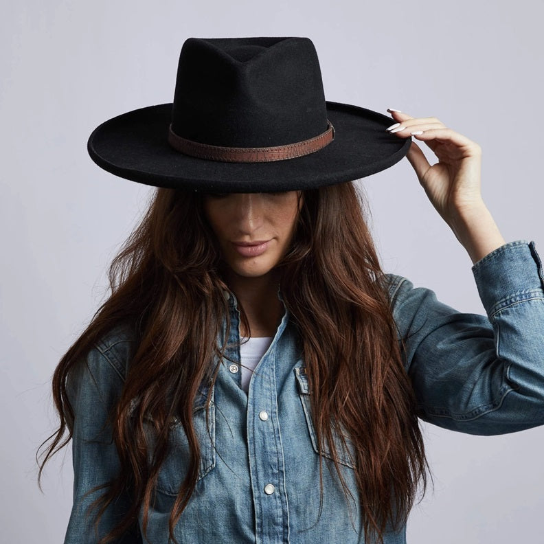 WOOL FELT HAT HUDSON BLACK
