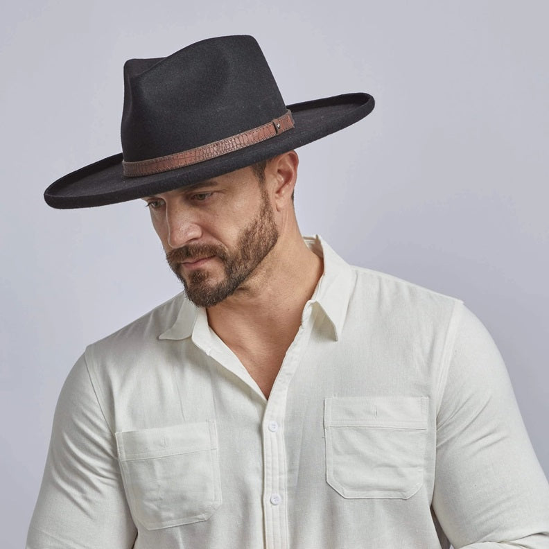 WOOL FELT HAT HUDSON BLACK