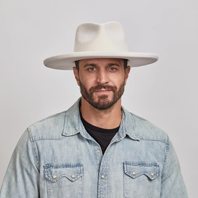 WOOL FELT HAT HUDSON WHITE