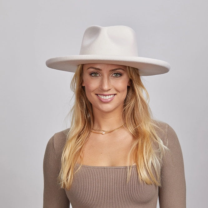 WOOL FELT HAT HUDSON WHITE
