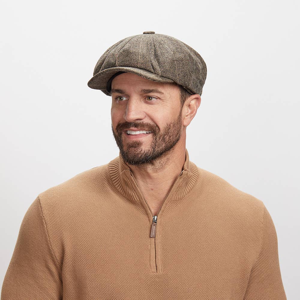 WOOL NEWSBOY CAP ARGO BROWN