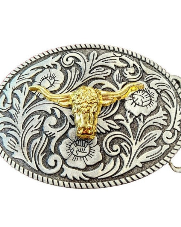 Härja peaga Vööpannal vahetatavale 4 cm püksirihmale