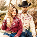 Women's Embroidered Western Blouse Ruth - Premium Cowgirl Shirt