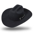 Western Cowboy felt hat Houston black - Premium Wool Cattleman Hat