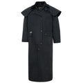 Western Duster Coat Trail Black - Oil Cloth Cowboy Duster