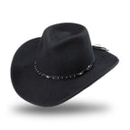 Western Felt Hat Reno - Moldable Wool Felt Cowboy Hat with Leather Band