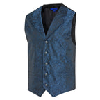 Western Jacquard Vest Royal Flush - Premium Textile Waistcoat