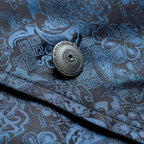 Western Jacquard Vest Royal Flush - Premium Textile Waistcoat