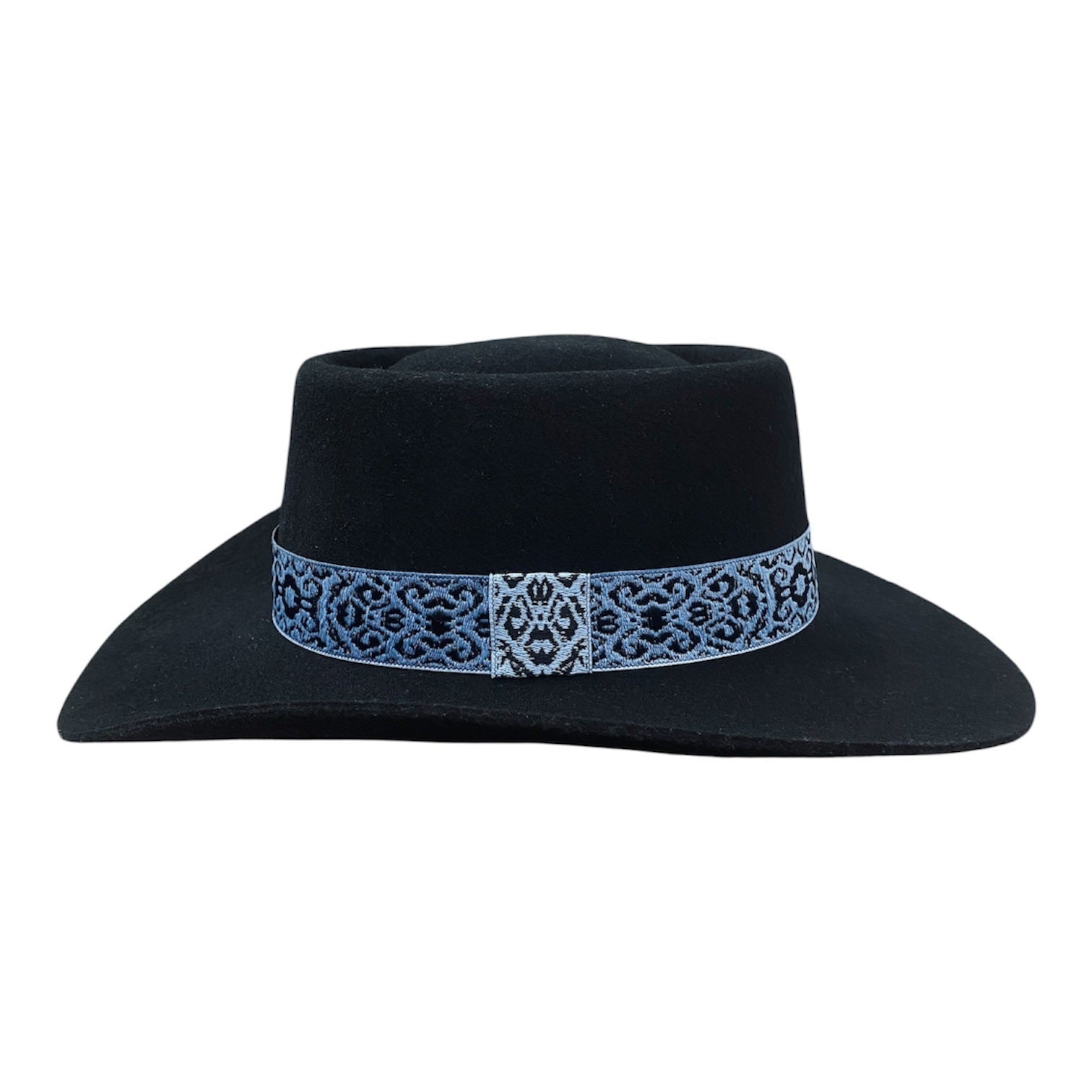 Western Wool Felt handmade Hat Ballad - Black Cowboy Hat