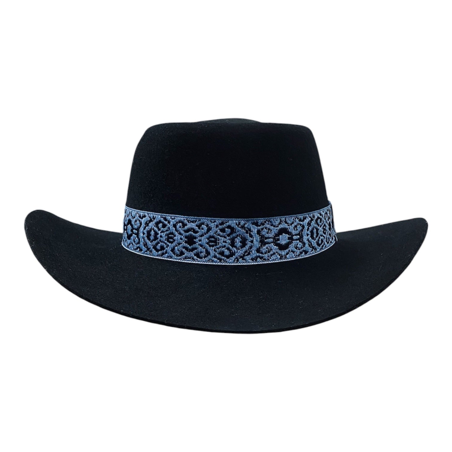 Western Wool Felt handmade Hat Ballad - Black Cowboy Hat