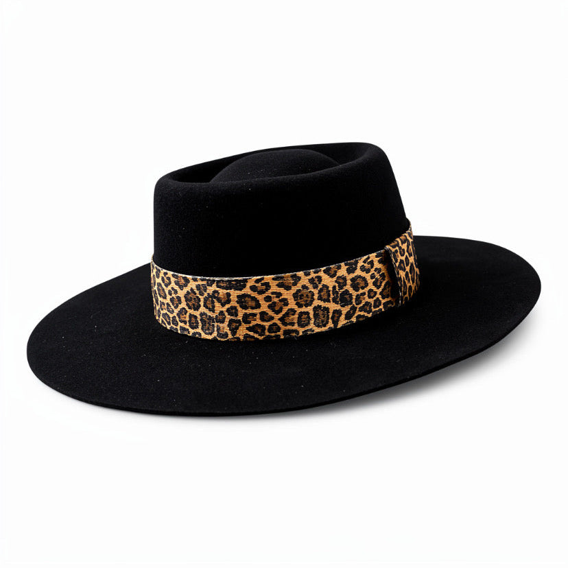 Western Wool Felt handmade Hat Breeze - Black Cowboy Hat