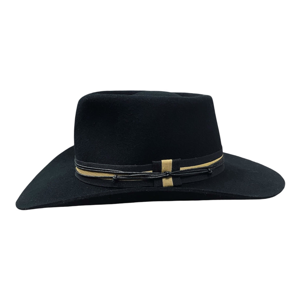 Western Wool Felt handmade Hat Bullhead - Black Cowboy Hat