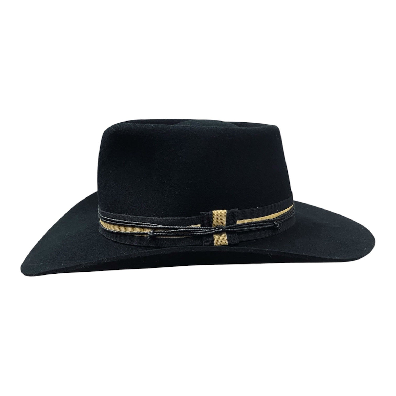 Western Wool Felt handmade Hat Bullhead - Black Cowboy Hat
