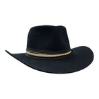 Western Wool Felt handmade Hat Bullhead - Black Cowboy Hat