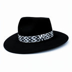 Western Wool Felt handmade Hat Lone Hawk - Black Cowboy Hat