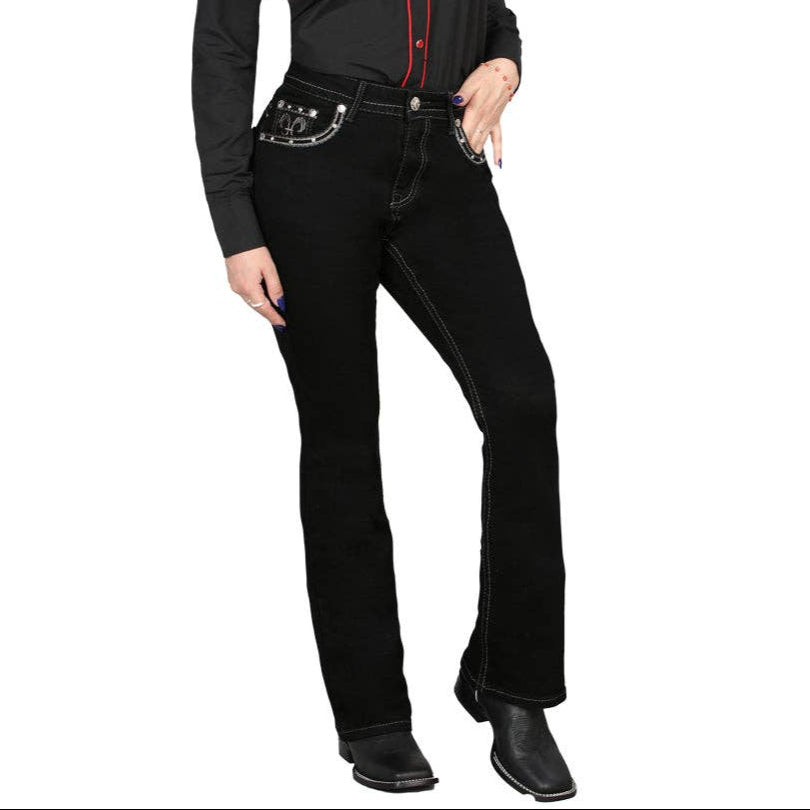 Women's Bootcut Denim Jeans Centenary - Rhinestone Embellished Western Jeans