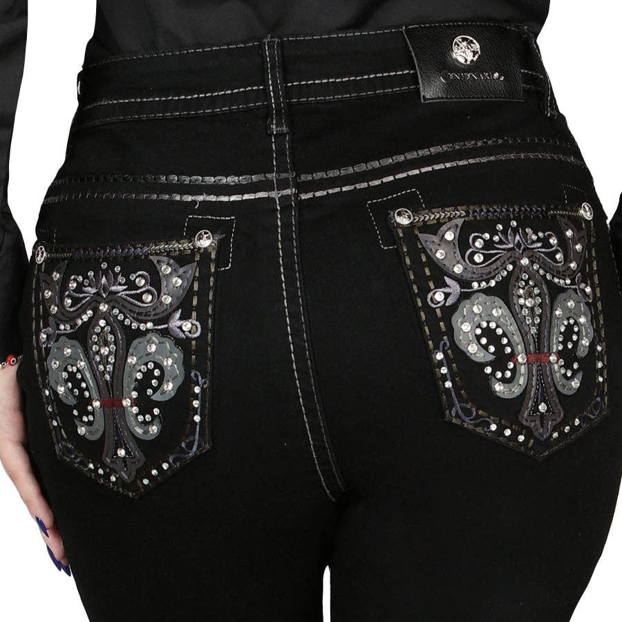 Women's Bootcut Denim Jeans Centenary - Rhinestone Embellished Western Jeans