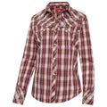 Women's Checked Western Blouse Tammy - Embroidered Cotton Cowgirl Shirt