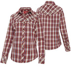 Women's Checked Western Blouse Tammy - Embroidered Cotton Cowgirl Shirt