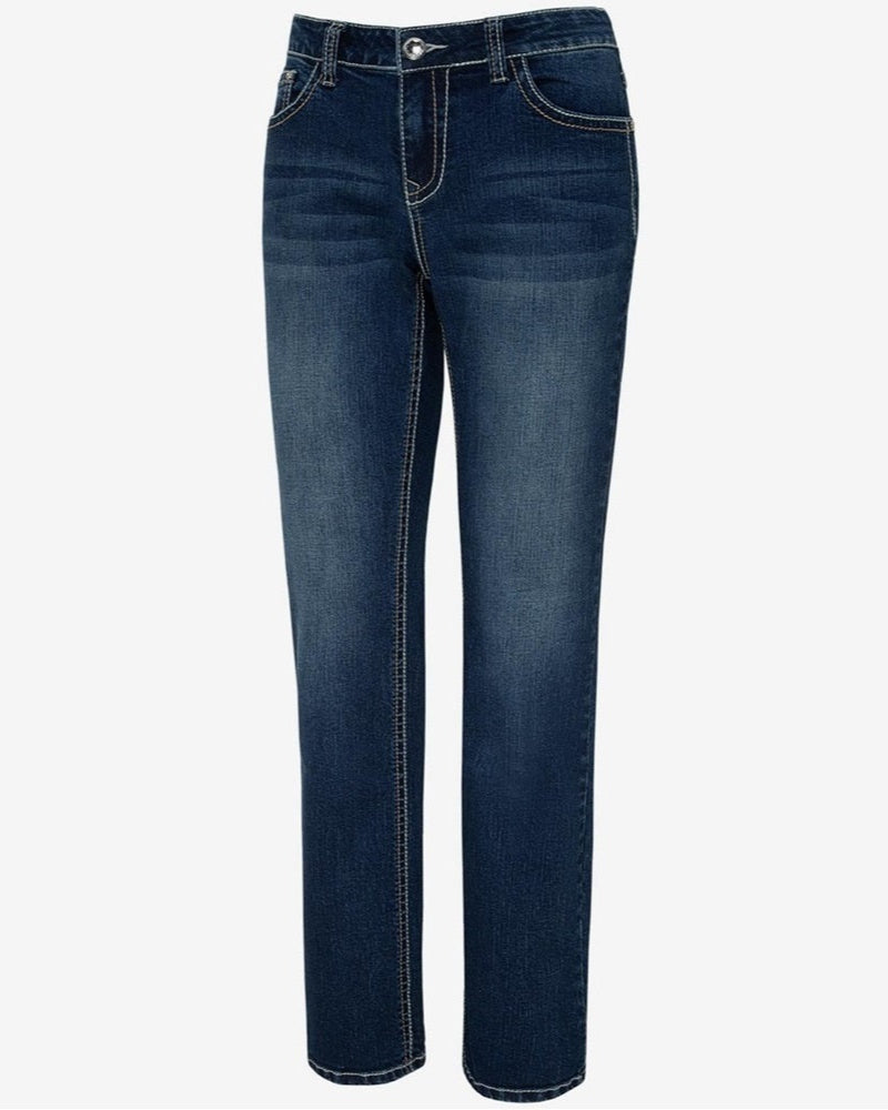 Women's Embroidered Bootcut Jeans Diamond - Premium Western Denim